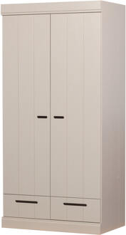 Woood Kledingkast 'Connect' 195 x 94cm, 2 deuren en lade, kleur Dust