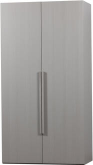 Woood Kledingkast 'Rens' 2-deurs, kleur Pebble Grey
