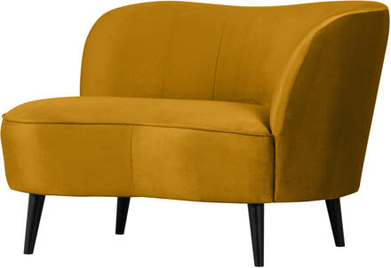 Woood Lounge Fauteuil 'Sara' Rechts, Velvet, kleur Oker