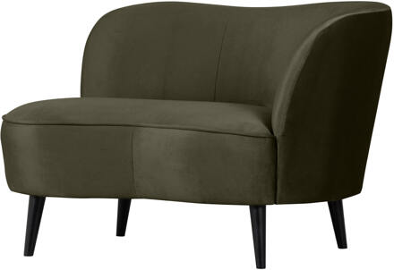 Woood Lounge Fauteuil 'Sara' Rechts, Velvet, kleur Warm Groen