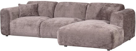 Woood Loungebank 'Cloud' Rechts, Chenille, kleur Taupe