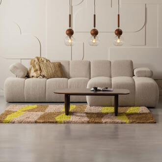 Woood Loungebank 'Mojo' Rechts, Bouclé, kleur Beige Melange