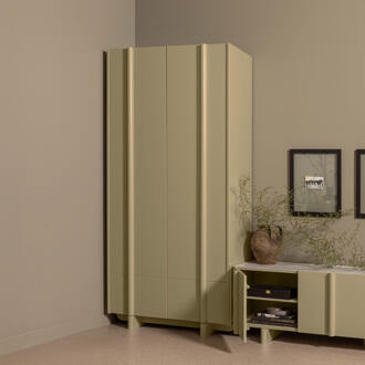 Woood Opbergkast 'Basu' Grenen, kleur Moss