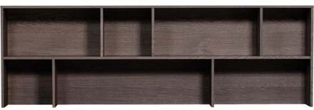 Woood Opzetkast Gravure New Essen Espresso - - Breedte: 200.00 cm
