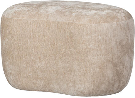 Woood Organische Poef 'Popular' Chenille, kleur Naturel