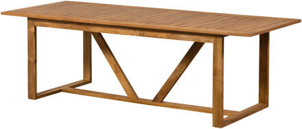 Woood Outdoor Eettafel 'Beaver' Teakhout, 240 x 90cm Naturel - 240 x 90 cm