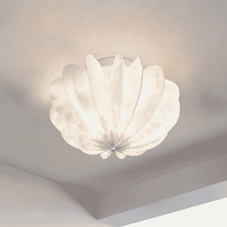 Woood Plafondlamp 'Dalia' Papier, 40cm Wit