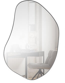 Woood Romee Organische Spiegel - Metaal - Zwart - 100x70x4