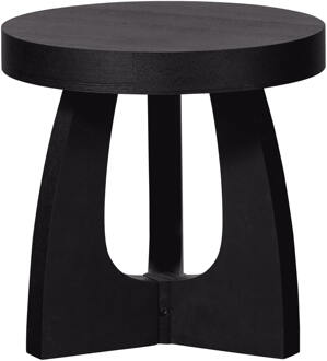 Woood Ronde Bijzettafel 'Tala' 45cm, kleur Zwart