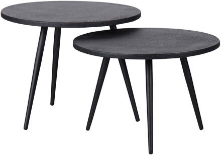 Woood Suze Bijzettafel Set van 2 Zwart