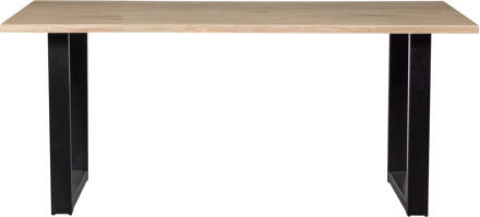 Woood Tablo Boomstam Tafel met U-poot - Eiken - 75x180x90 Bruin