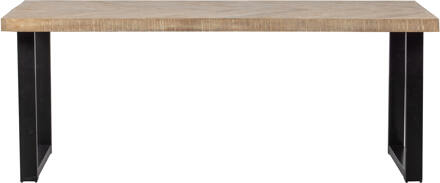 Woood Tablo Eettafel 200 x 90 - Bruin Visgraat