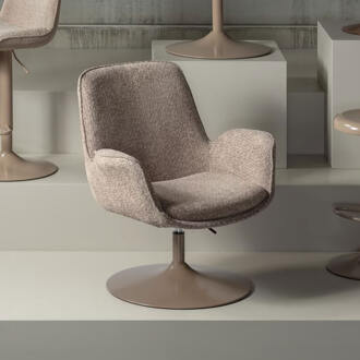 Woood Verstelbare Fauteuil 'Marten' Geweven stof, kleur Zand