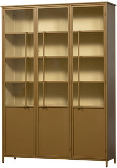 Woood Vitrinekast 'Exhibit' 200 x 140cm, kleur Honing Geel