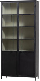 Woood Vitrinekast 'Exhibit' 200 x 99cm, kleur Zwart