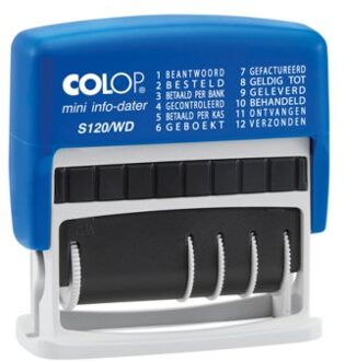 Woord-datumstempel Colop S120 mini-info dater 4mm Rood