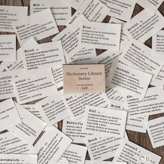 Woordenboek Bibliotheek Achtergrond Materiaal Papier Scrapbooking/Card Making/Journaling Project Diy Craft Retro Schrijven Papier Kaarten 1