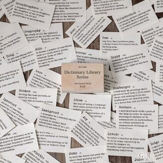 Woordenboek Bibliotheek Achtergrond Materiaal Papier Scrapbooking/Card Making/Journaling Project Diy Craft Retro Schrijven Papier Kaarten 4