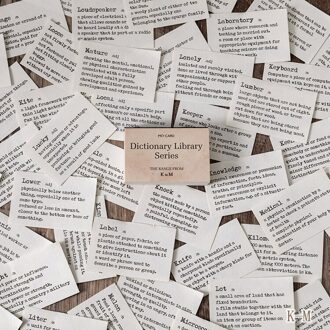 Woordenboek Bibliotheek Achtergrond Materiaal Papier Scrapbooking/Card Making/Journaling Project Diy Craft Retro Schrijven Papier Kaarten 5