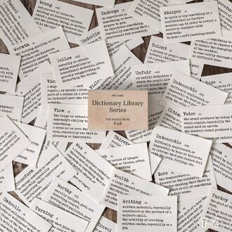 Woordenboek Bibliotheek Achtergrond Materiaal Papier Scrapbooking/Card Making/Journaling Project Diy Craft Retro Schrijven Papier Kaarten 8