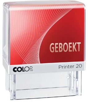 Woordstempel Colop Printer 20 geboekt rood Transparant
