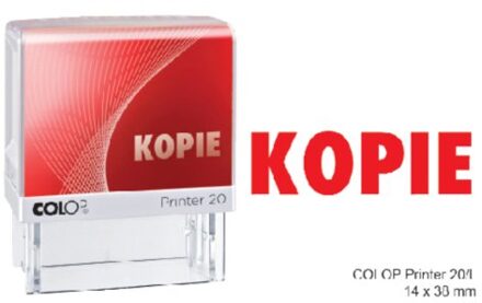 Woordstempel Colop Printer 20 kopie rood Transparant