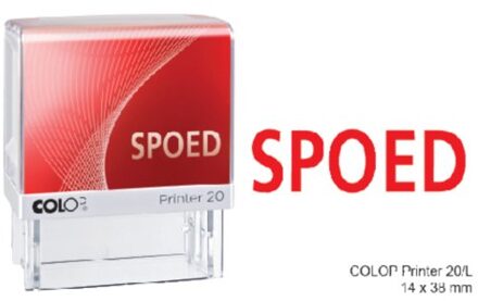 Woordstempel Colop Printer 20 spoed rood Transparant