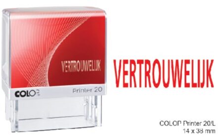 Woordstempel Colop Printer 20 vertrouwelijk rood Transparant