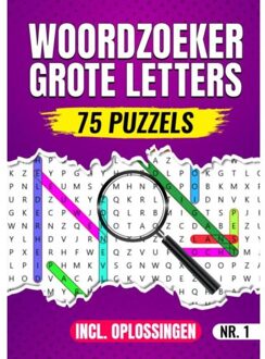 Woordzoeker Grote Letters, 75 Puzzels Incl. Oplossingen - Nr. 1 - Woordzoeker Specialist