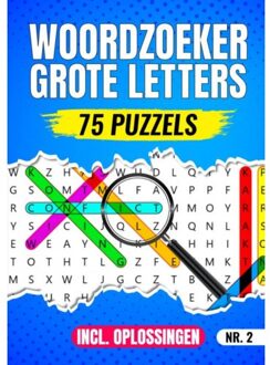Woordzoeker Grote Letters, 75 Puzzels Incl. Oplossingen - Nr. 2 - Woordzoeker Specialist