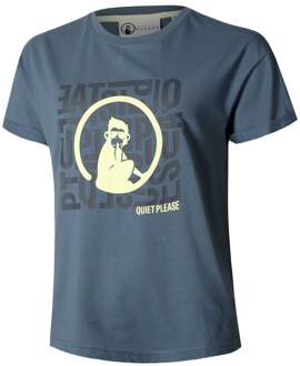 Word Salad T-shirt Dames-Blauw - XS