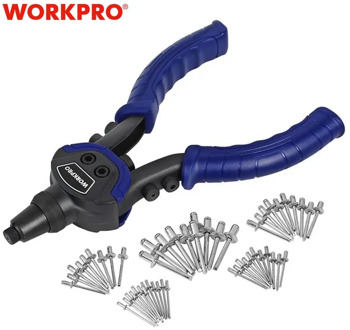 WORKPRO 10" Riveter Gun with Rivet Nut Blind Rivet Guns Hand Riveting Kits Home DIY Nails Gun