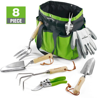 WORKPRO 8PCS Garden Tool Set Durable Stainless Steel Garden Tools Set With Gloves And Tote For Garden Planting Hand Tool