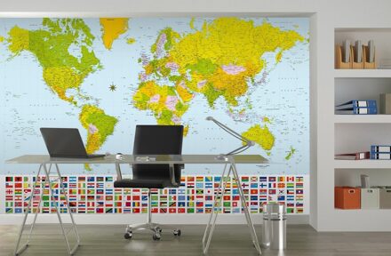 World Map - 366 x 254 cm - Multi