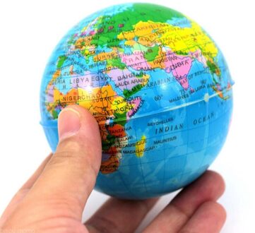 World Map Foam Earth Globe Hand Pols Oefening Stress Squeeze Soft Foam Bal