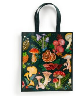 World Of Mushrooms Reusable Shopping Bag - Galison
