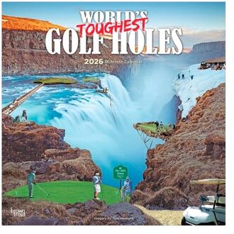 World's Toughest Golf Holes 2026 Square Flap Calendar - Browntrout