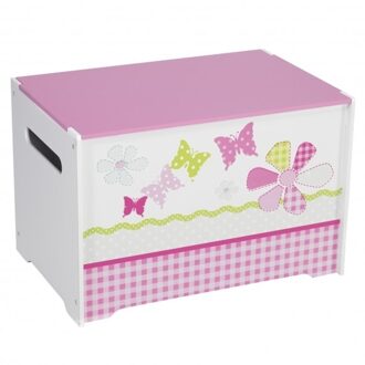 Worlds Apart Speelgoedkist Patchwork roze 60x39x39 cm WORL230004