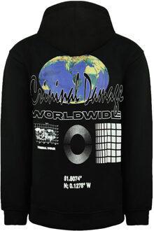 Worldwide Heren Zwarte Hoodie - maat M