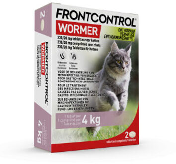 Wormer ontwormingstablet kat 2 tabletten