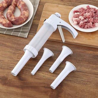 Worst Salami Maker Vlees Vulling Gereedschap Voor Worst Vlees Stuffer Filler Handbediende Worst Machines Trechter Nozzle