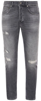 Wortel-fit jeans met gescheurd effect Dondup , Gray , Heren - W30,W32