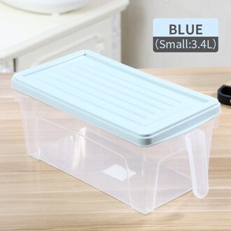 Worthbuy Koelkast Organisator Bpa Gratis Plastic Keuken Opslag Container Met Deksel Handvat Fruit Groente Voedsel Opbergdoos blauw klein