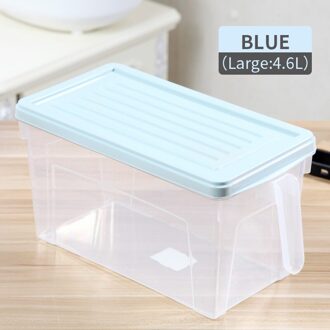 Worthbuy Koelkast Organisator Bpa Gratis Plastic Keuken Opslag Container Met Deksel Handvat Fruit Groente Voedsel Opbergdoos blauw Lagre