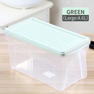 Worthbuy Koelkast Organisator Bpa Gratis Plastic Keuken Opslag Container Met Deksel Handvat Fruit Groente Voedsel Opbergdoos groen groot