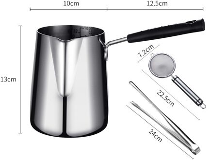 Worthbuy Mini Koekenpan Pot 18/8 Rvs Eten Alleen Voor Enkele Persoon Patat Kip Koken Pan Keuken Kookgerei Frying Pot reeks B