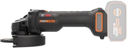 WORX Accu Haakse Slijper 20v 125 Mm Brushless - (zonder Accu)