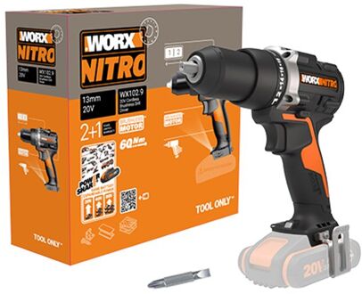 WORX Accuboormachine Wx102.9 - 20v Koolborstelloos - (zonder Accu)