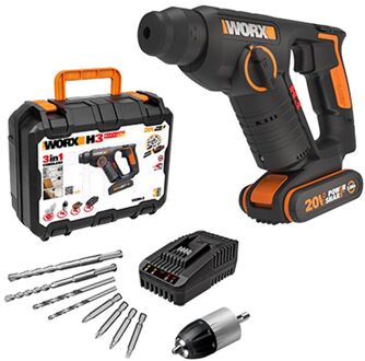 WORX Boorhamer - Wx394.3 - Accu - 20v - 1,5 J - Keyless Chuck