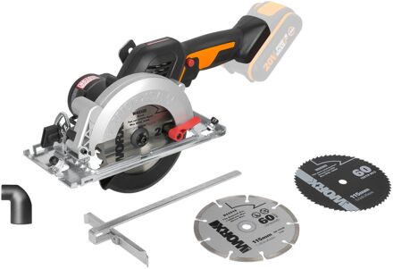 WORX Cirkelzaag Wx531.9 - 20v Accu (zonder Accu) - Koolborstelloze Motor - Met Led Verlichting